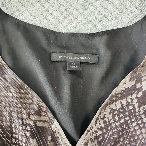 Express Design Studio Snake-Print Python y2k Top - Picture 3 of 5